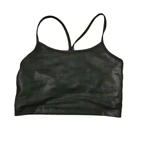 Aerie Womens Stretch Extensible Medium Support Black Crackle Faux Leather M - Picture 5 of 12